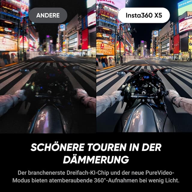 Detalle 2 de Insta360 X5 8K 360° Action-Cam für Licht