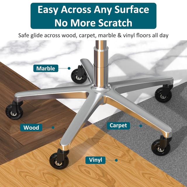 Detalle 2 de WEWILL Bürostuhl Rollen 11 x 22 mm