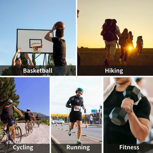 Detalle de AMZSPORT maglietta a compressione da uomo con maniche corte, tessuto Cool Dry per allenamento e corsa