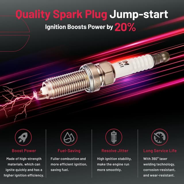 Detalle de BDFHYK UF549 Ignition Coil Pack + Iridium Spark Plug 9029 Set of 4 for Select Nissan Models (2008–2021)