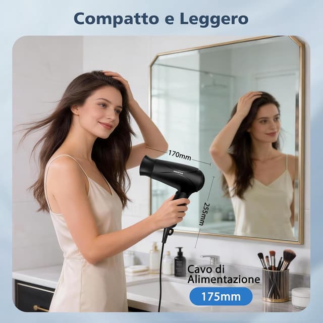 Detalle 2 de Aigostar Asciugacapelli Ionico 2400W 💇♀