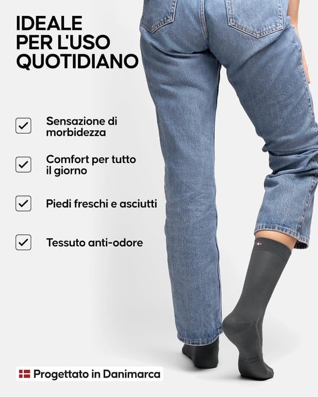 Detalle de DANISH ENDURANCE calzini uomo fibra di bambù