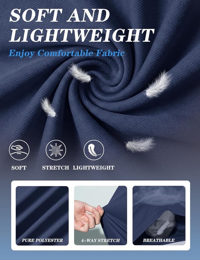 Detalle 2 de TACVASEN polo shirts quick dry