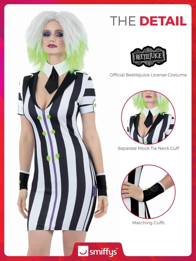 Thumbnail 4 de Smiffys Beetlejuice Erwachsenenkostüm 33"