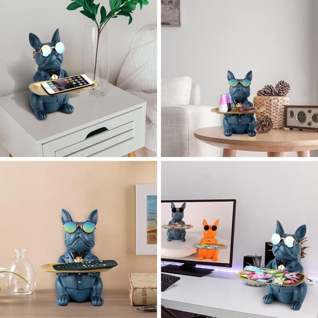 Thumbnail 5 de Deko Skulptur Bulldogge Schlüsselschale 🏠