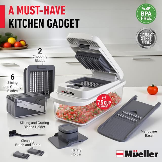 Thumbnail 6 de Mueller Pro-Series 10-in-1 Vegetable Chopper with 8 Blades 🥗