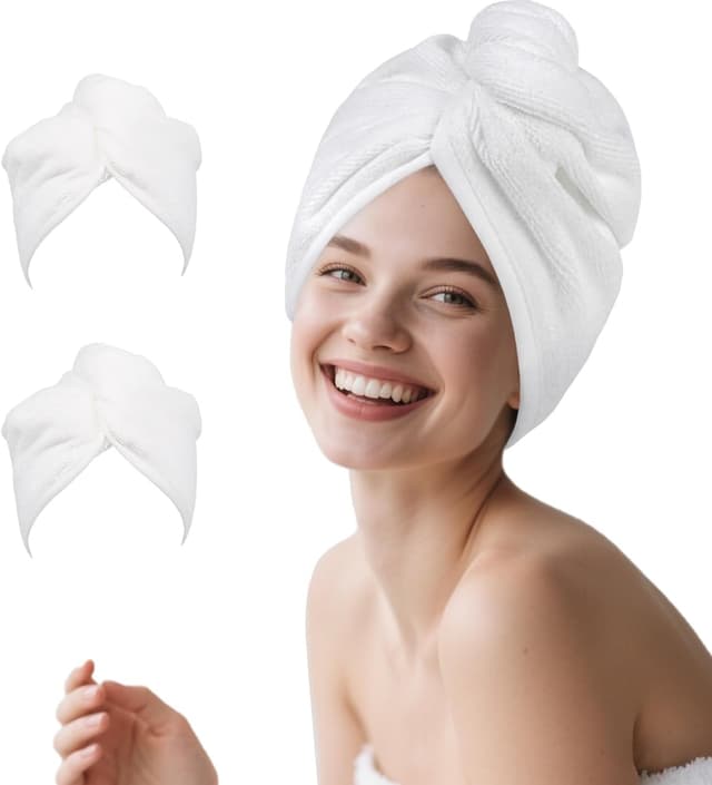 Thumbnail 5 de Poyday Microfibre Hair Towel Wrap 2-pack 🧖♀