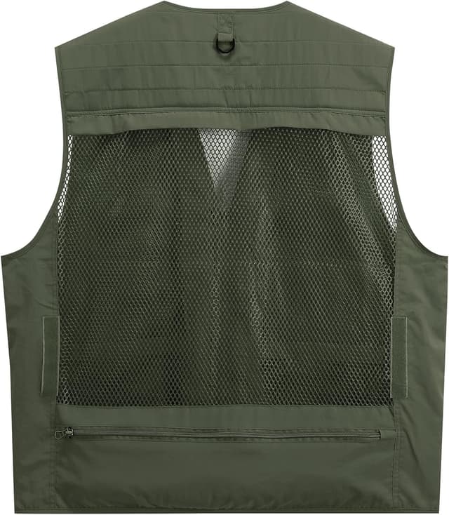 Detalle de Gilet de pêche YOUTHUP pour homme, léger et respirant avec 12 poches