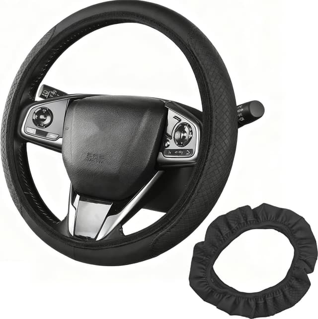 Imagen de Leather Steering Wheel Cover 37-38cm en OfertitasTOP