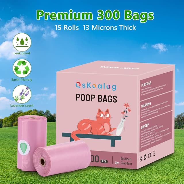 Detalle de Nineaccy Biodegradable Dog Poo Bags 300 pack ๐