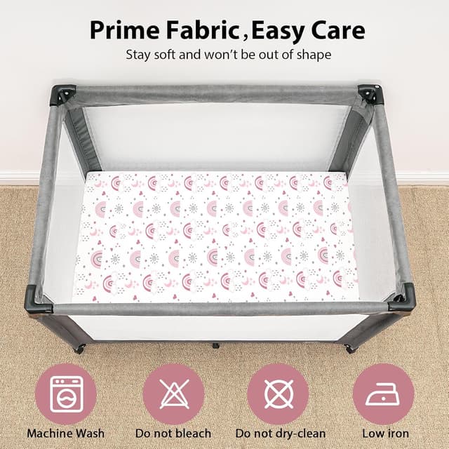 Detalle de FIEMOL Travel Cot Sheets 95x65cm