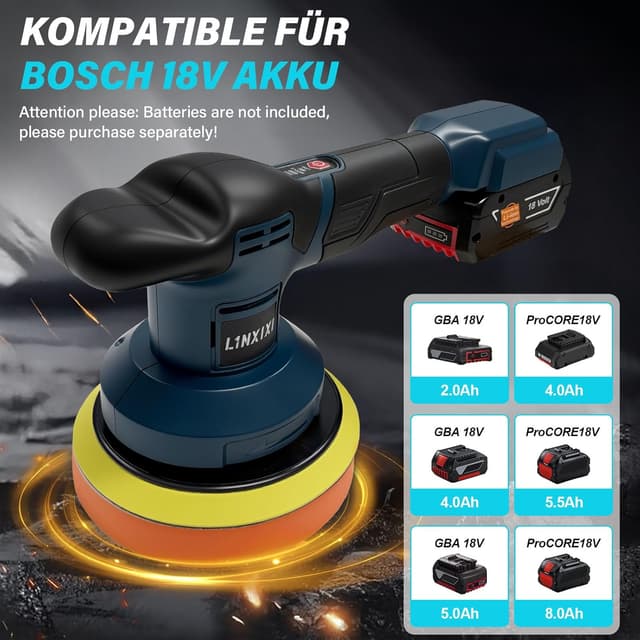 Thumbnail 5 de Bosch 18V Akkupoliermaschine 6 Zoll