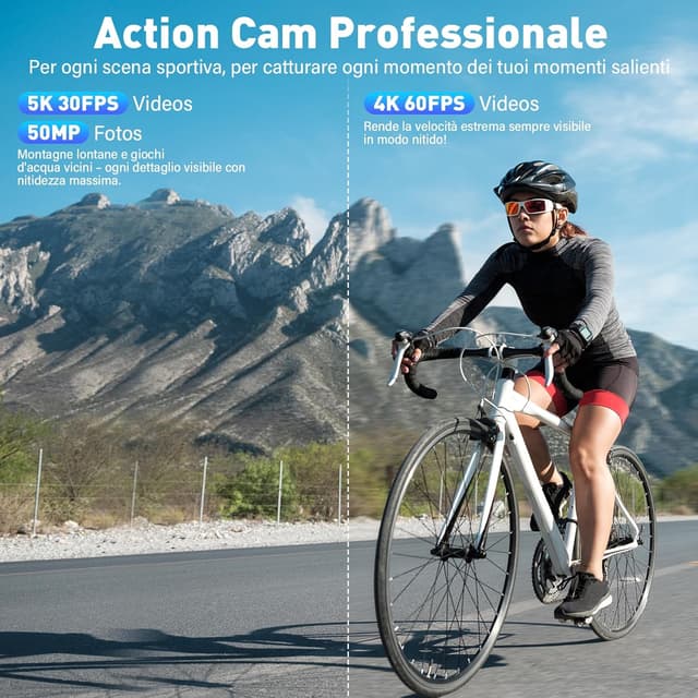 Detalle de Ruycllo Action Cam 5K 50MP per sport