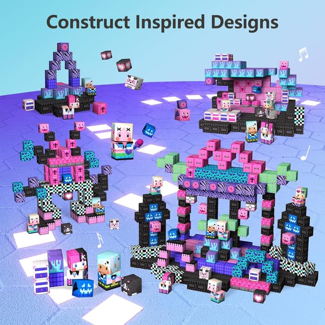 Detalle 2 de GobiDex 100PCS Magnetic Blocks for Girls (MagWonder) — Magnet Building Toys Set for Creative Play & STEM