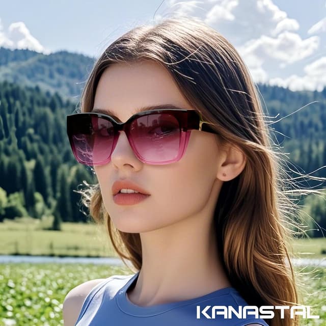 Detalle 2 de KANASTAL Übergröße Fit-Over Sonnenbrille mit UV400 und polarisierten TAC-Gläsern für Brillenträger