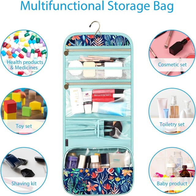 Detalle 2 de FINPAC Portable Toiletry Travel Wash Bag 28cm