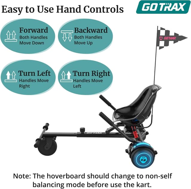 Thumbnail 5 de Gotrax Hoverboard Kart Attachment 10"