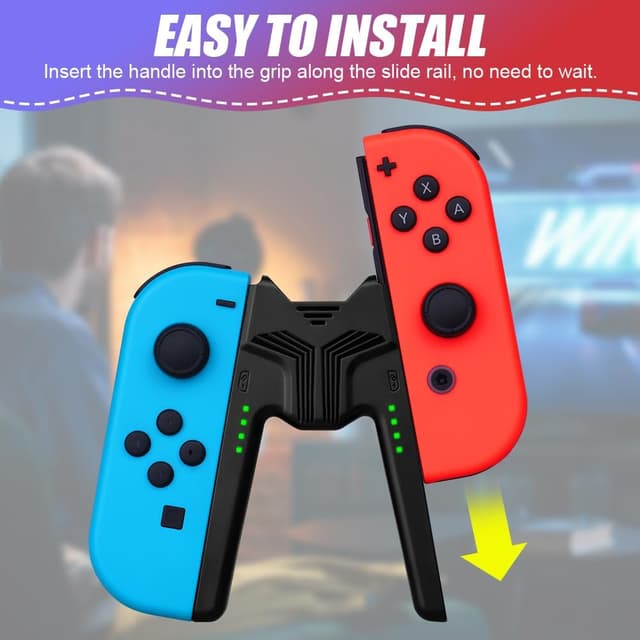 Detalle 2 de OFFCUP Joy Con Charging Grip Handle for Switch