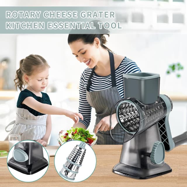 Thumbnail 6 de Eleko Meyar Cheese Grater with Handle Manual Rotary 1️⃣🧀