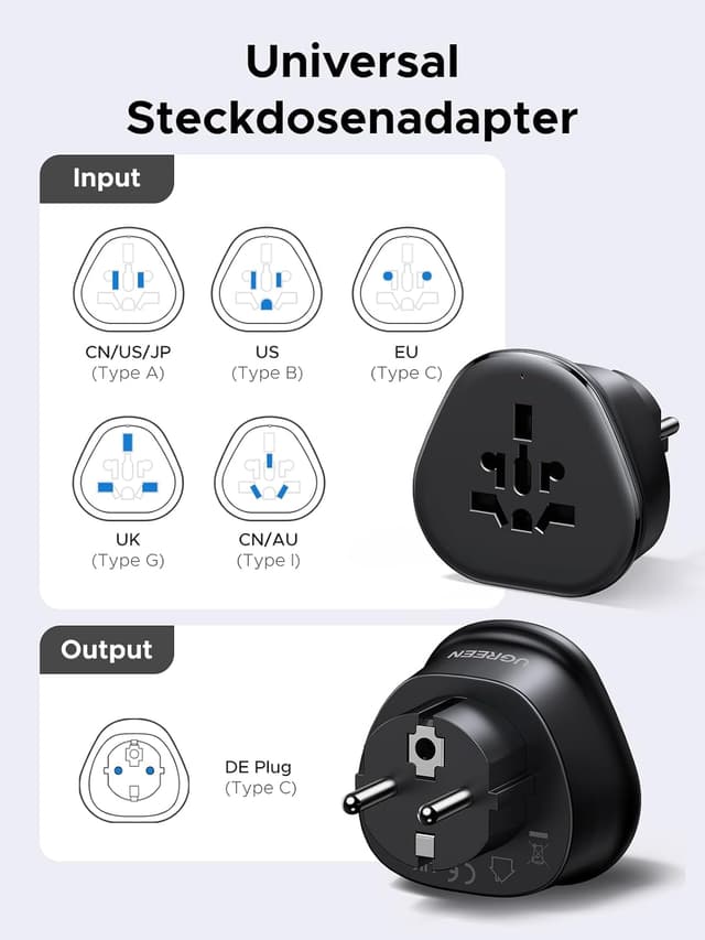 Thumbnail 1 de UGREEN Universal Reiseadapter 2300W đ