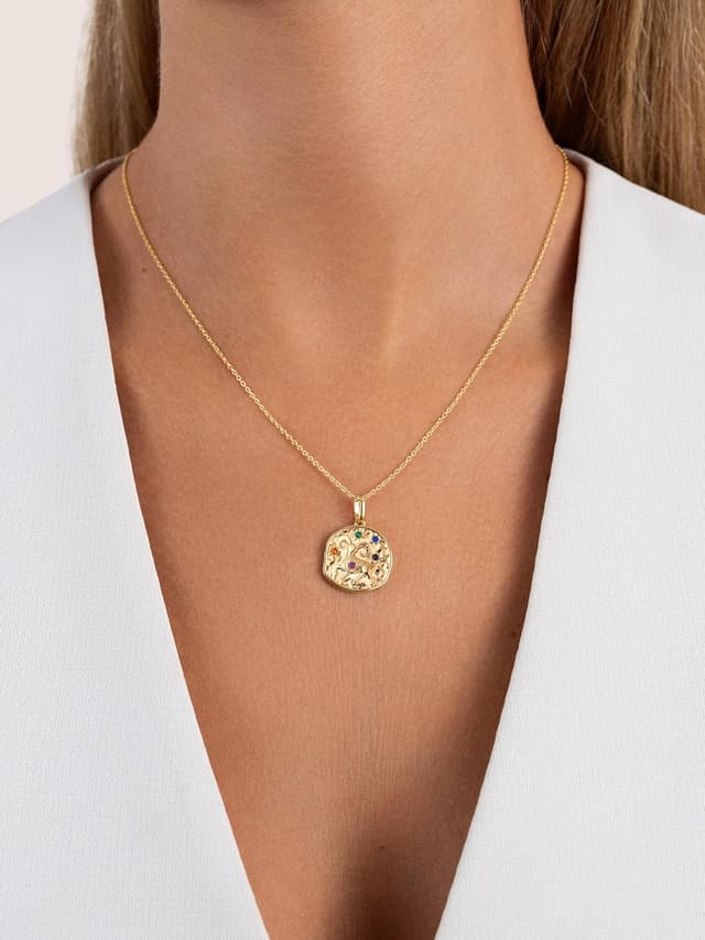 Detalle 2 de SINGULARU Charm Organic Colors Zodiaco Cáncer — Colgante 18Kt