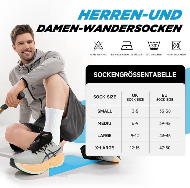 Thumbnail 6 de TANSTC Sneaker Socken aus Baumwolle (6 Paar) – atmungsaktiv, weich und rutschfest für 35–50