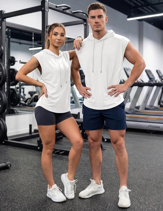 Thumbnail 6 de JMIERR Hooded Drawstring Shirt, Gym hoodie