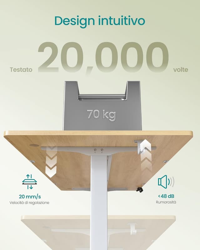 Thumbnail 6 de SONGMICS scrivania regolabile in altezza elettrica 140×60 cm con memoria 4 posizioni LSD134YA01