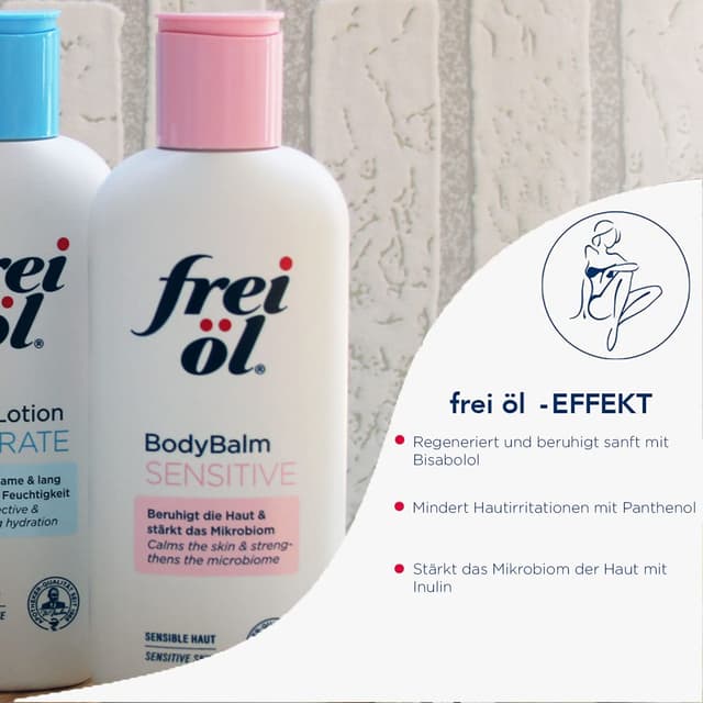 Detalle 2 de frei öl BODYCONCEPT BodyBalm SENSITIVE – beruhigender Body Balm mit Hyaluron, 250 ml