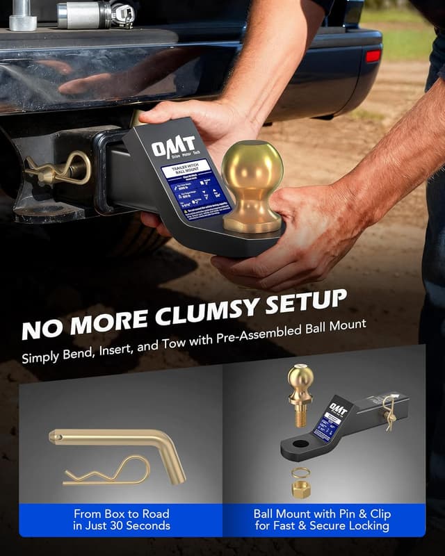 Thumbnail 5 de Orion Motor Tech Trailer Hitch Ball Mount for 2" Receiver