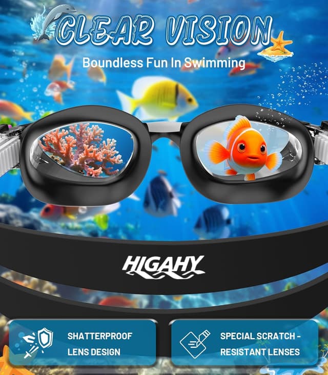 Detalle de HIGAHY Kinder Schwimmbrille für 6-14 Jahre