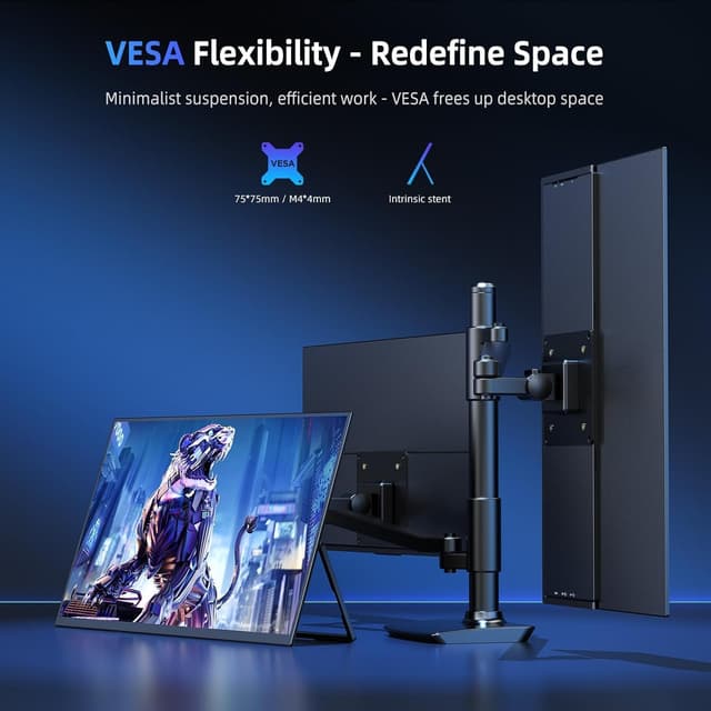 Detalle 2 de EVICIV Portable Monitor 18,5 Zoll 120Hz