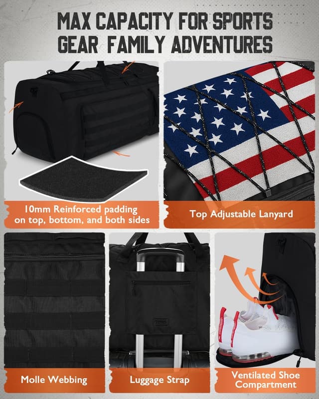 Detalle 2 de Gonex Sporttasche 130 l mit MOLLE