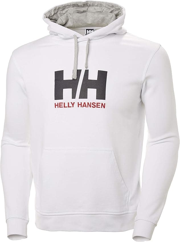Detalle de Helly Hansen Hombres Sudadera con capucha logotipo HH, talla L