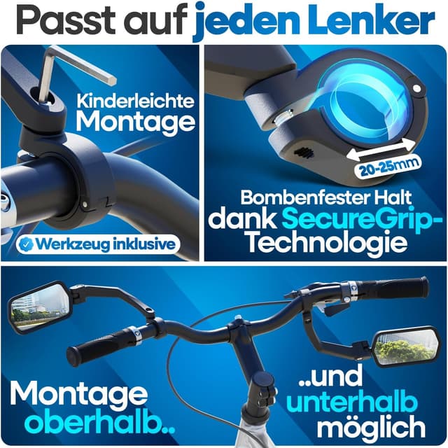 Thumbnail 2 de NEXTCOVER Fahrradspiegel Lenker links ProVision Glas