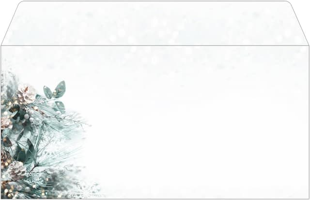 Detalle 2 de SIGEL DU424 Briefumschläge Weihnachten „Eucalyptus magic“ (gummiert, DIN lang, 50 Stück)