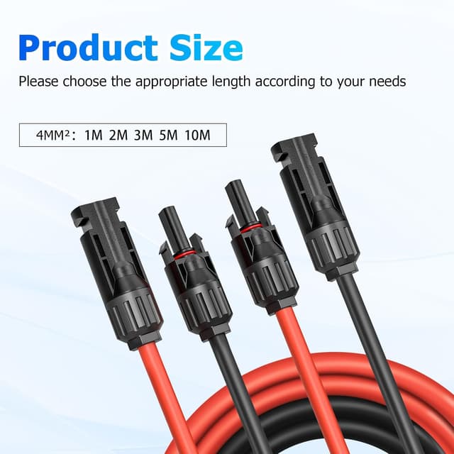Thumbnail 4 de Wvoillty Solarkabel Verlängerung 4 mm²