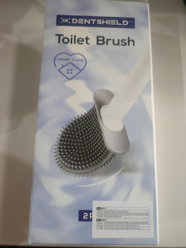 Thumbnail 1 de Escobilla de baño silicona doble con soporte Negro