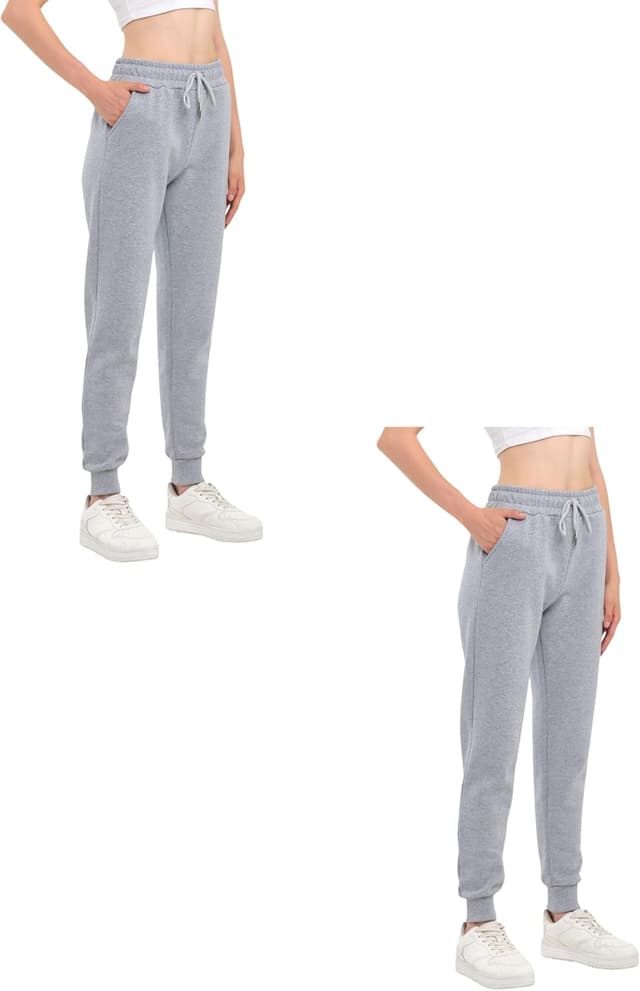 Detalle de COMEOR Women’s Jogging Bottoms – Ladies Joggers in long cotton with drawstring and tapered cuffs