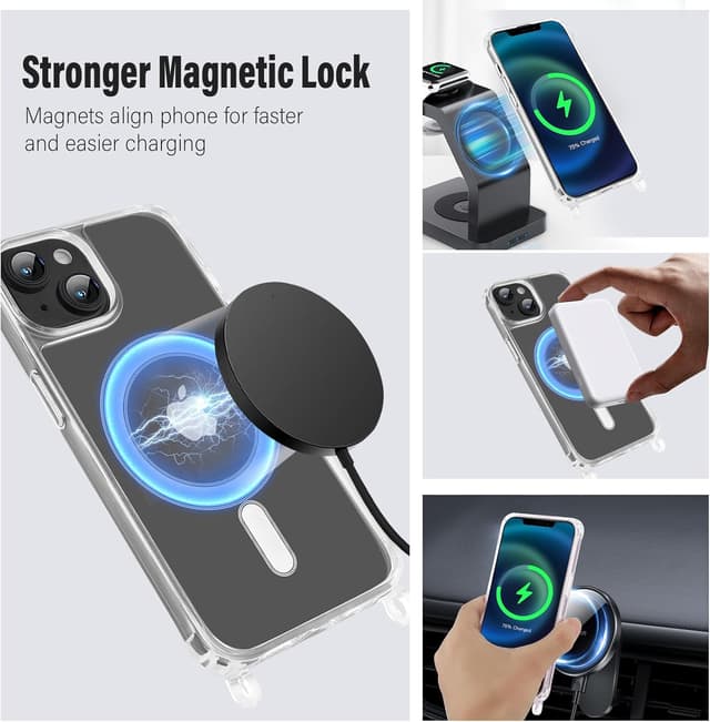 Detalle de DiDaDi iPhone 15 Handyhülle mit Magnetband 160 cm