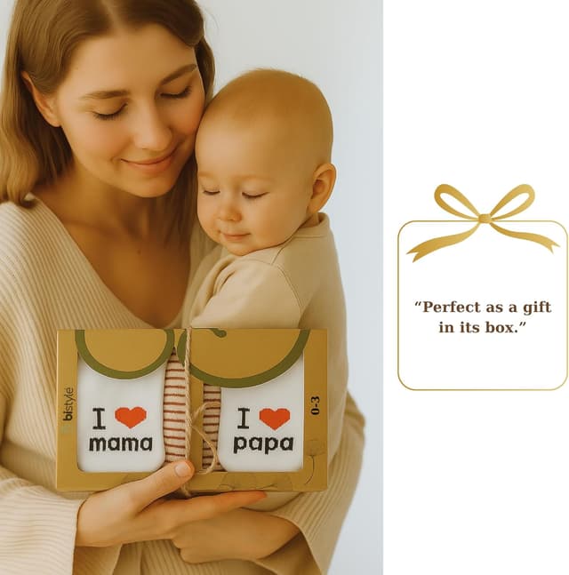 Detalle de bistyle Baby Socken Bio-Baumwolle 3 Paar 0-3 Monate