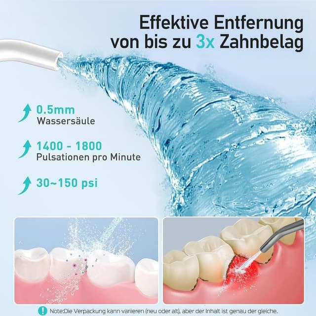 Detalle 2 de COSLUS Munddusche 300 ml Akku, kabellos