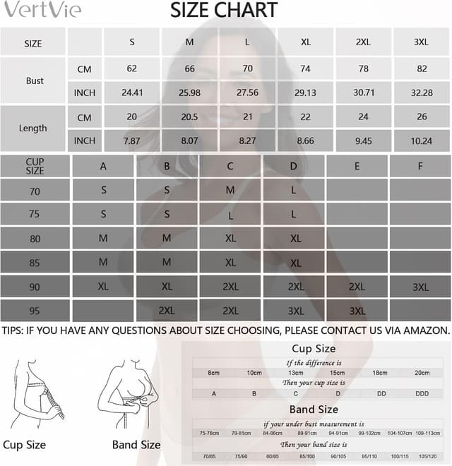 Thumbnail 6 de Vertvie Nahtloser Damen-BH ohne Bügel mit Soft-Polstern und V-Ausschnitt (seamless)