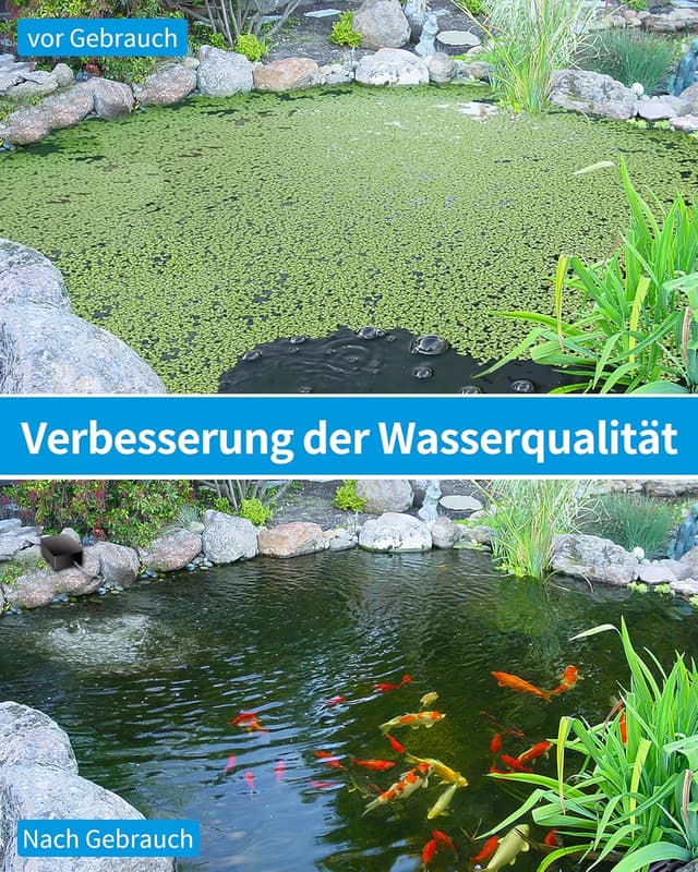 Detalle 1 de Biling Solar Teichbelüfter mit Akku – 2,5 W Solarpumpe für Sauerstoff im Teich (3 Modi)