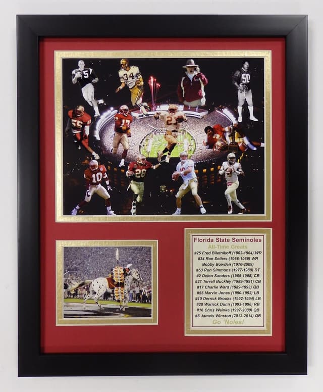 Detalle de Legends Never Die NCAA All-Time Greats Framed Photo Collage (Handmade USA)