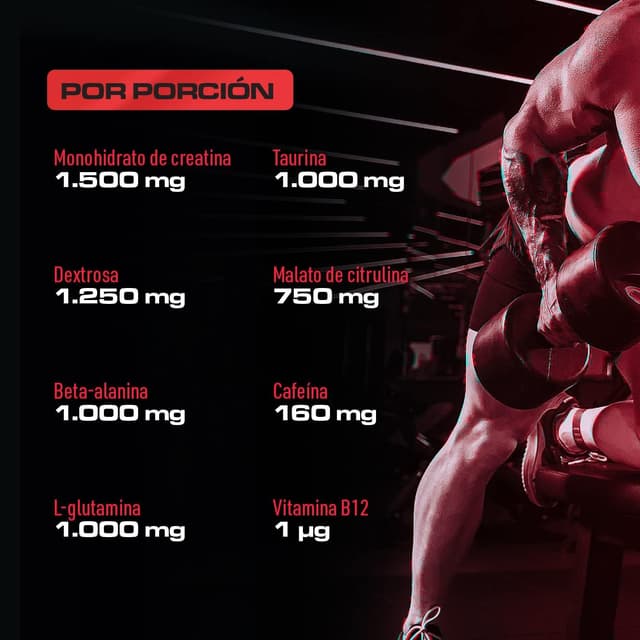 Detalle de Pre Workout Demon - Potente suplemento con Creatina y Cafeína 💥