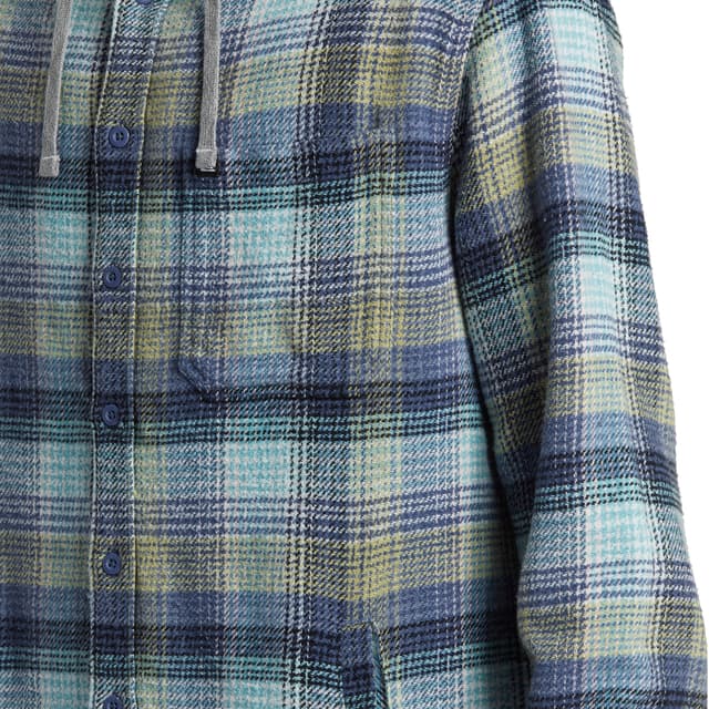 Detalle 2 de Quiksilver Sandbar: camisa de franela de hombre en algodón con cierre de botones