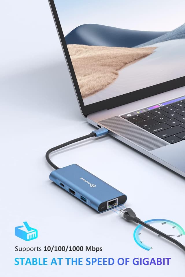 Thumbnail 5 de UtechSmart USB C Hub 6 in 1 Blau