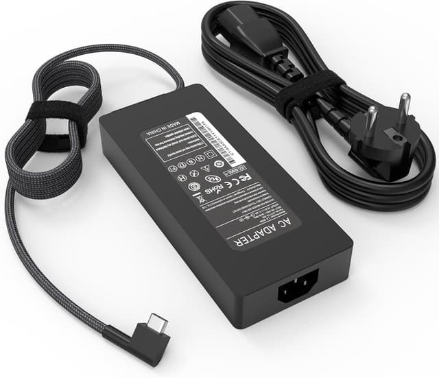 Detalle de Chargeur 230W pour Razer Blade 14/15/17 (adaptateur CA, DC 19,5V) — compatibilité RZ09-0530x, 0508x, 0482x et plus