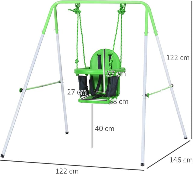 Thumbnail 6 de Outsunny Balançoire portique 122 cm 25 kg